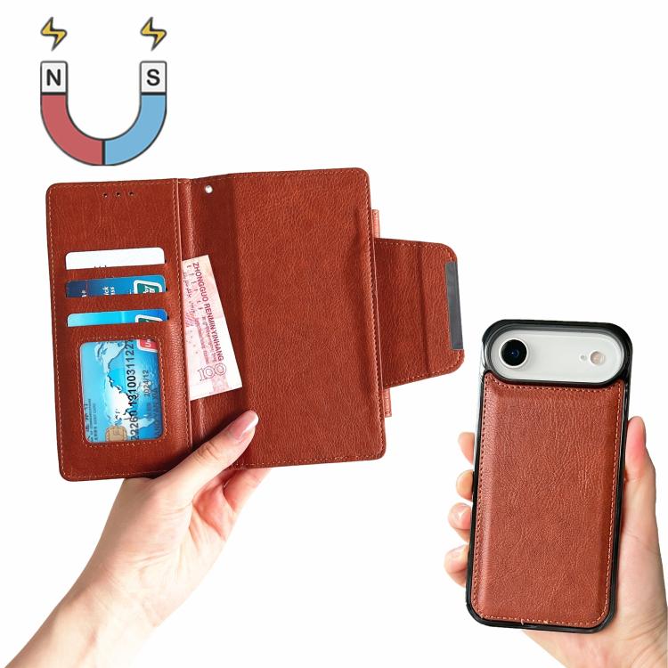 For iPhone Air Multifunctional 7-Cards Wallet Leather Phone Case(Brown) - iPhone Air Cases by buy2fix | Online Shopping UK | buy2fix