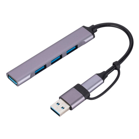 809-A 6 in 1 USB+Type-C to USB Multifunctional Docking Station HUB Adapter by buy2fix