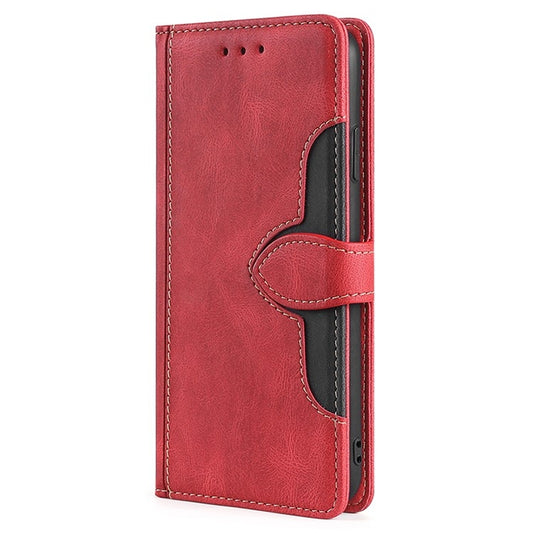 For Motorola Moto G Play 4G 2024 Skin Feel Magnetic Buckle Leather Phone Case(Red) by buy2fix