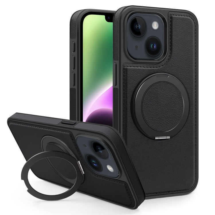 For iPhone 14 Yashi 360 Degree Rotating MagSafe Bracket Phone Case(Black) - iPhone 14 Cases by buy2fix | Online Shopping UK | buy2fix