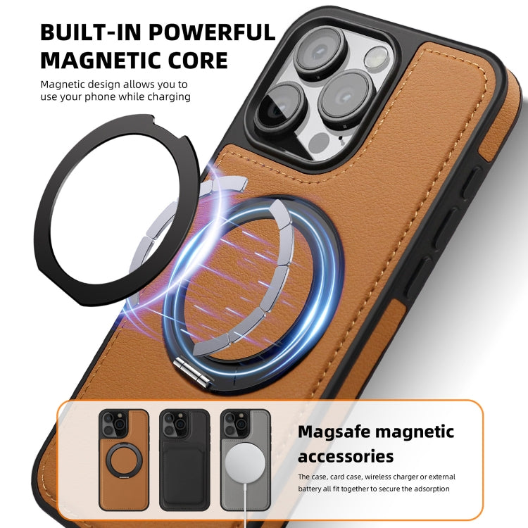 For iPhone 14 Yashi 360 Degree Rotating MagSafe Bracket Phone Case(Grey) - iPhone 14 Cases by buy2fix | Online Shopping UK | buy2fix