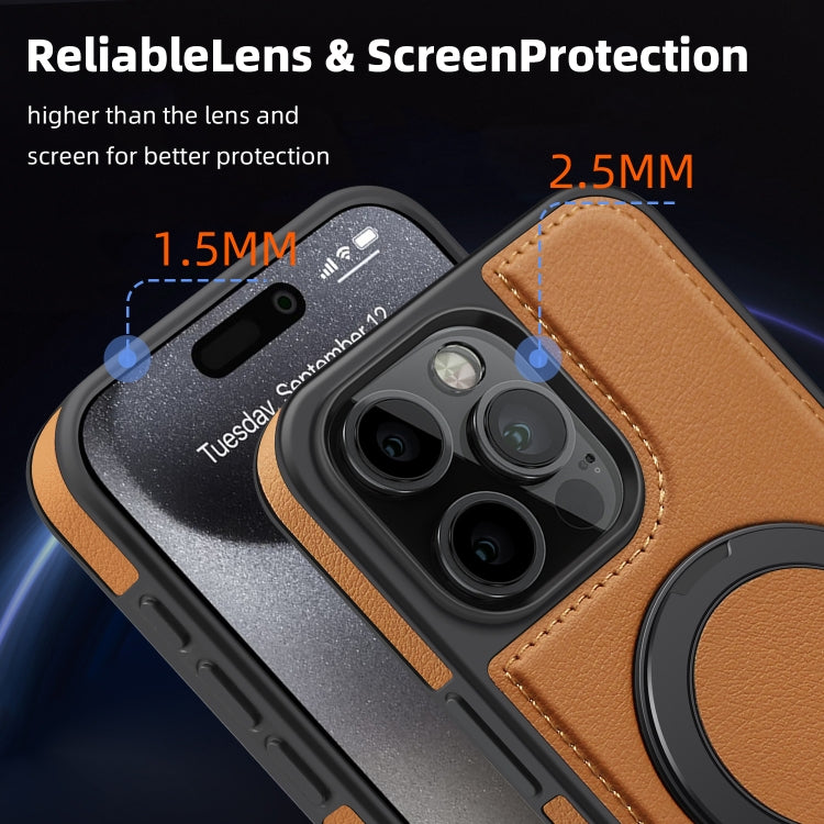For iPhone 15 Plus Yashi 360 Degree Rotating MagSafe Bracket Phone Case(Grey) - iPhone 15 Plus Cases by buy2fix | Online Shopping UK | buy2fix