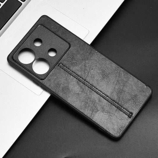 For Infinix Zero 30 5G Cow Pattern Sewing Card Bag Phone Case(Black) by buy2fix