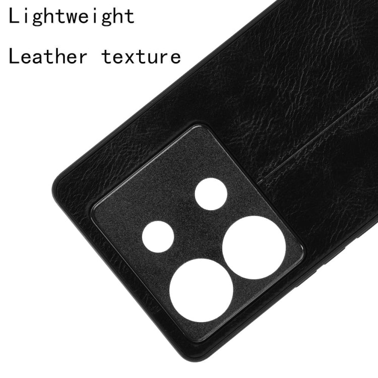 For Infinix Zero 30 5G Cow Pattern Sewing Card Bag Phone Case(Black) by buy2fix