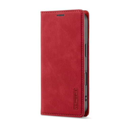 For iPhone 17 LC.IMEEKE Strong Magnetism Microfiber Leather Phone Case(Red) - iPhone 17 Cases by LC.IMEEKE | Online Shopping UK | buy2fix