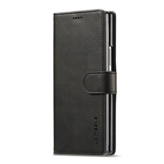 For Samsung Galaxy Z Fold7 5G LC.IMEEKE Calf Texture Leather Phone Case(Black) - Galaxy Z Fold7 5G Cases by LC.IMEEKE | Online Shopping UK | buy2fix