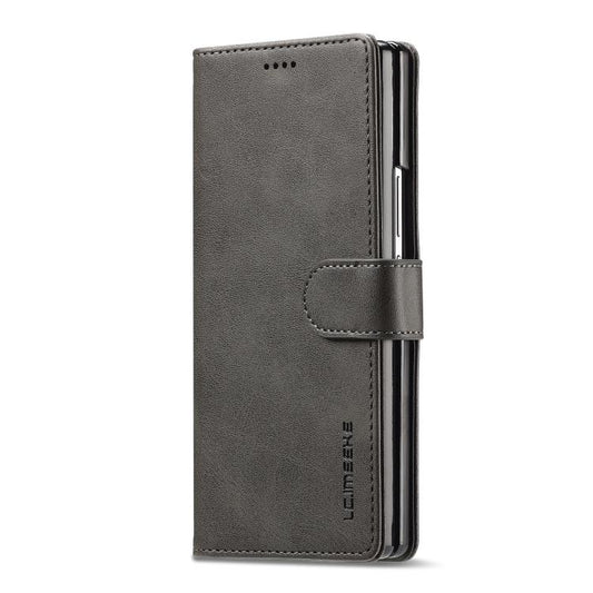 For Samsung Galaxy Z Fold7 5G LC.IMEEKE Calf Texture Leather Phone Case(Grey) - Galaxy Z Fold7 5G Cases by LC.IMEEKE | Online Shopping UK | buy2fix