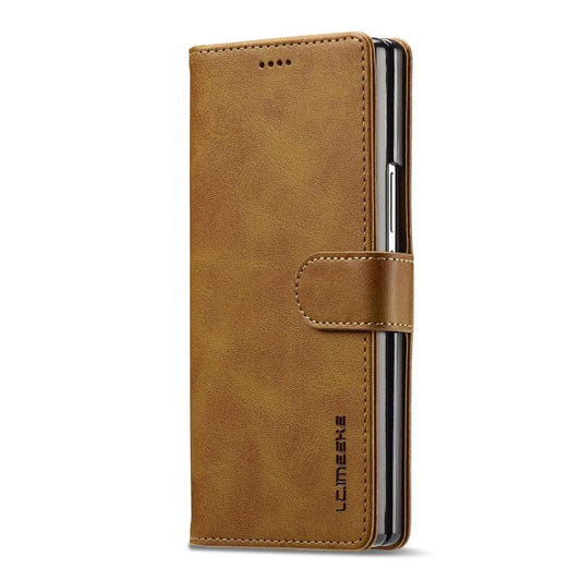 For Samsung Galaxy Z Fold7 5G LC.IMEEKE Calf Texture Leather Phone Case(Brown) - Galaxy Z Fold7 5G Cases by LC.IMEEKE | Online Shopping UK | buy2fix