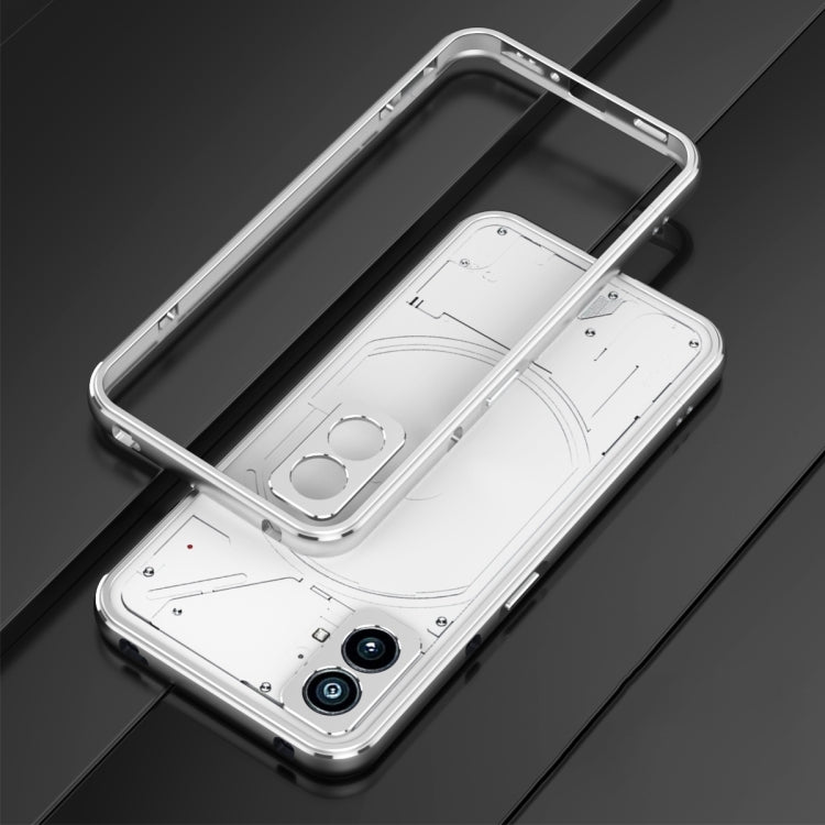 For Nothing Phone 2 Aurora Series Lens Protector + Metal Frame Protective Phone Case(Black Purple) - Nothing Cases by buy2fix | Online Shopping UK | buy2fix