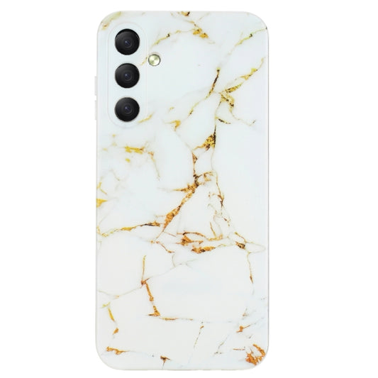 For Samsung Galaxy S23 FE 5G IMD Marble Pattern TPU Phone Case(White) by buy2fix