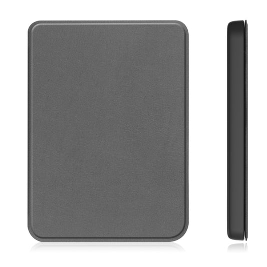 For KOBO Clara Colour 2024 / BW Solid Color Voltage Caster TPU Leather Smart Tablet Case(Grey) by buy2fix