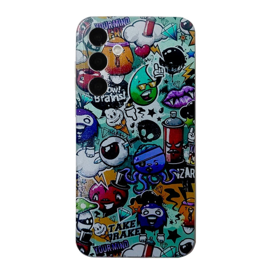 For Samsung Galaxy S23 FE 5G Colored Drawing Pattern TPU Phone Case(Graffiti) by buy2fix