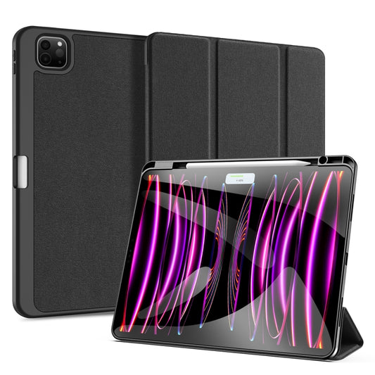 For iPad Pro 13 2025 / 2024 DUX DUCIS Domo Series Cloth Texture Magnetic Leather Tablet Case(Black) by DUX DUCIS