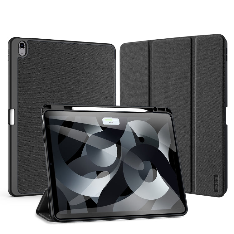For iPad Air 13 2024 / 2025 DUX DUCIS Domo Series Cloth Texture Magnetic Leather Tablet Case(Black) - iPad Air 13 2025 / 2024 Cases by DUX DUCIS | Online Shopping UK | buy2fix