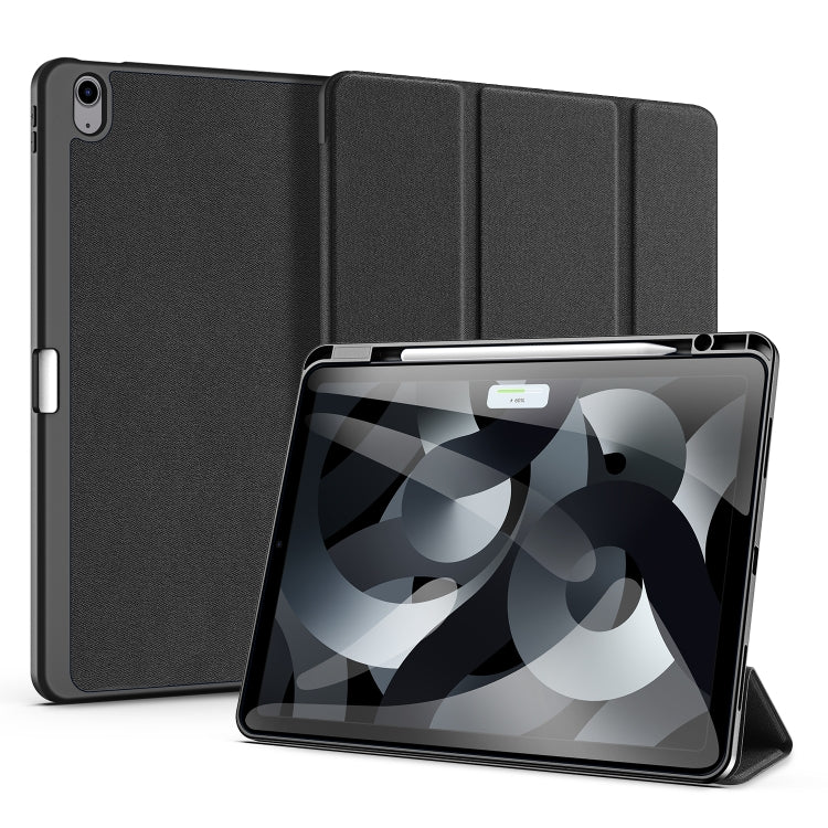 For iPad Air 13 2024 / 2025 DUX DUCIS Domo Series Cloth Texture Magnetic Leather Tablet Case(Black) - iPad Air 13 2025 / 2024 Cases by DUX DUCIS | Online Shopping UK | buy2fix