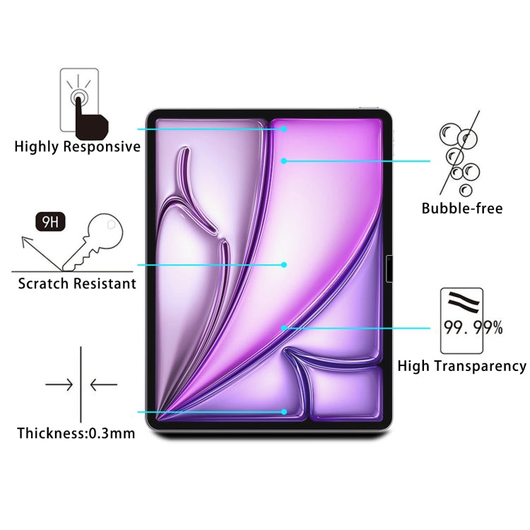 For iPad Air 13 2025 / 2024 0.26mm 9H 2.5D Explosion-proof Tempered Glass Film - iPad Air 13 2025 / 2024 Tempered Glass by buy2fix | Online Shopping UK | buy2fix