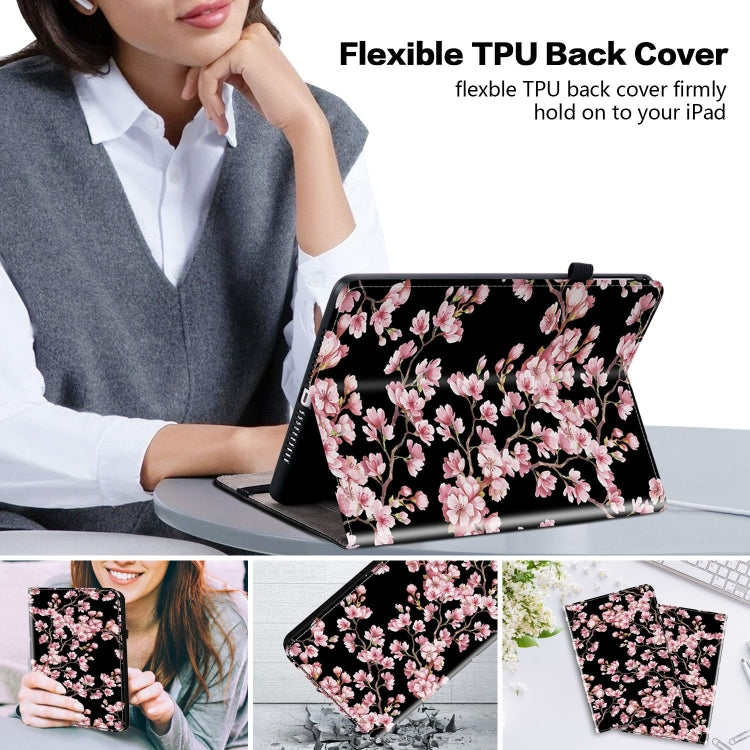 For iPad Pro 12.9 2022 / 2021 / 2020 Crystal Texture Painted Leather Smart Tablet Case(Plum Bossom) - iPad Pro 12.9 (2022/2021) Cases by buy2fix | Online Shopping UK | buy2fix