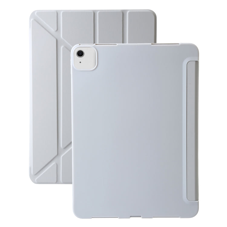 For iPad Air 11 2025 / 2024 TPU Deformation Flip Leather Tablet Case with Holder(Grey) - iPad Air 11 2025 / 2024 Cases by buy2fix | Online Shopping UK | buy2fix