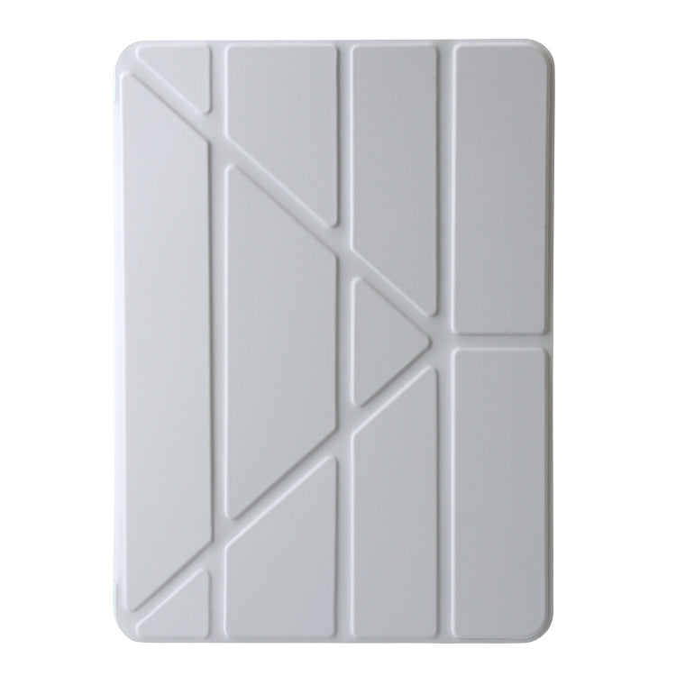 For iPad Air 11 2025 / 2024 TPU Deformation Flip Leather Tablet Case with Holder(Grey) - iPad Air 11 2025 / 2024 Cases by buy2fix | Online Shopping UK | buy2fix