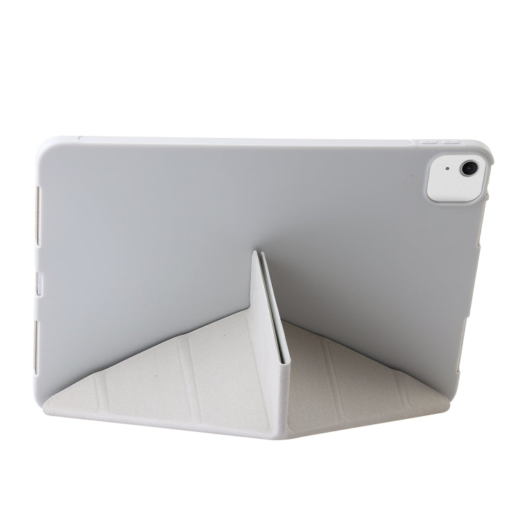 For iPad Air 11 2025 / 2024 TPU Deformation Flip Leather Tablet Case with Holder(Grey) - iPad Air 11 2025 / 2024 Cases by buy2fix | Online Shopping UK | buy2fix