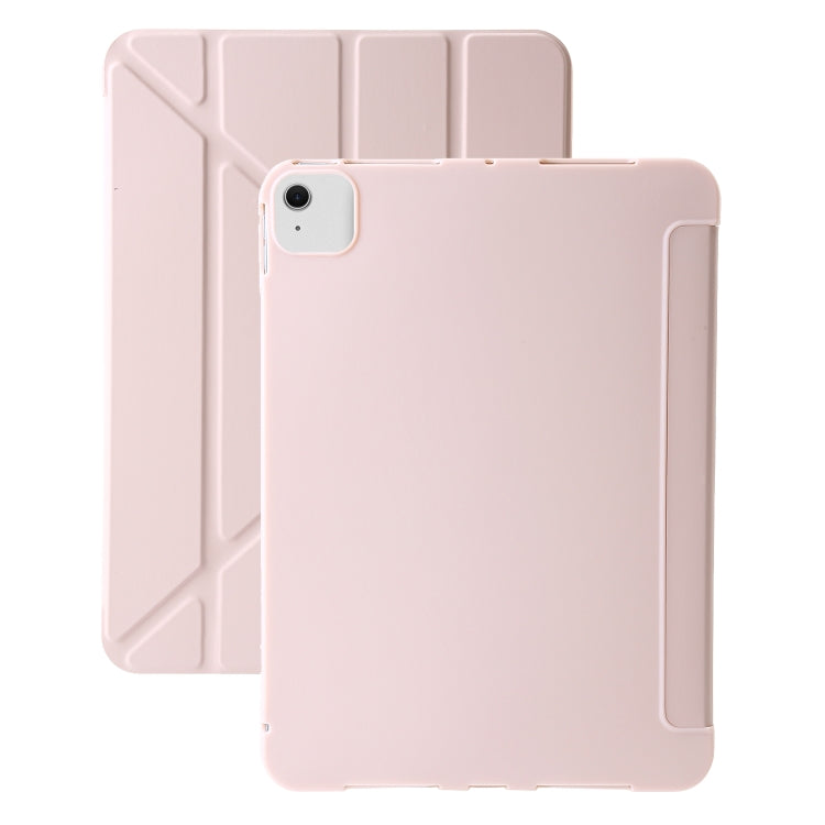 For iPad Air 11 2025 / 2024 TPU Deformation Flip Leather Tablet Case with Holder(Light Pink) - iPad Air 11 2025 / 2024 Cases by buy2fix | Online Shopping UK | buy2fix