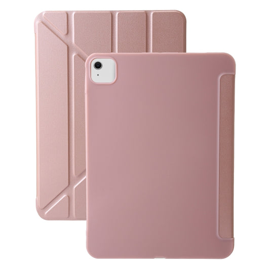 For iPad Air 13 2025 / 2024 TPU Deformation Flip Leather Tablet Case with Holder(Rose Gold) - iPad Air 13 2025 / 2024 Cases by buy2fix | Online Shopping UK | buy2fix