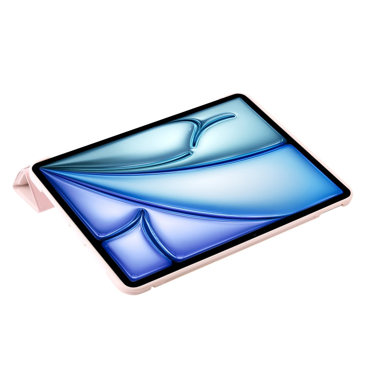 For iPad Air 13 2025 / 2024 TPU Deformation Flip Leather Tablet Case with Holder(Light Pink) by buy2fix