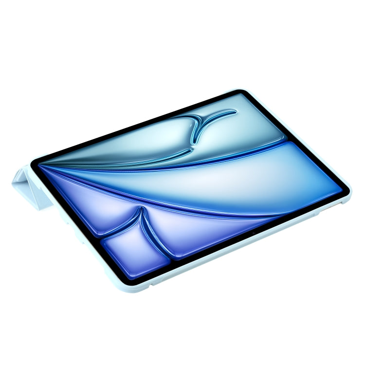 For iPad Air 13 2025 / 2024 TPU Deformation Flip Leather Tablet Case with Holder(Sky Blue) by buy2fix