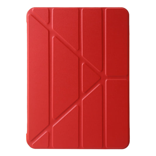 For iPad Pro 11 2025 / 2024 TPU Deformation Flip Leather Tablet Case with Holder(Red) by buy2fix
