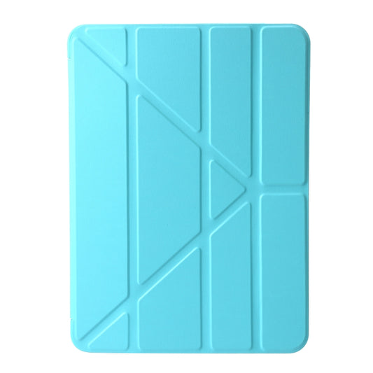 For iPad Pro 11 2025 / 2024 TPU Deformation Flip Leather Tablet Case with Holder(Mint Blue) by buy2fix