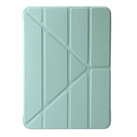 For iPad Pro 11 2025 / 2024 TPU Deformation Flip Leather Tablet Case with Holder(Mint Green) by buy2fix
