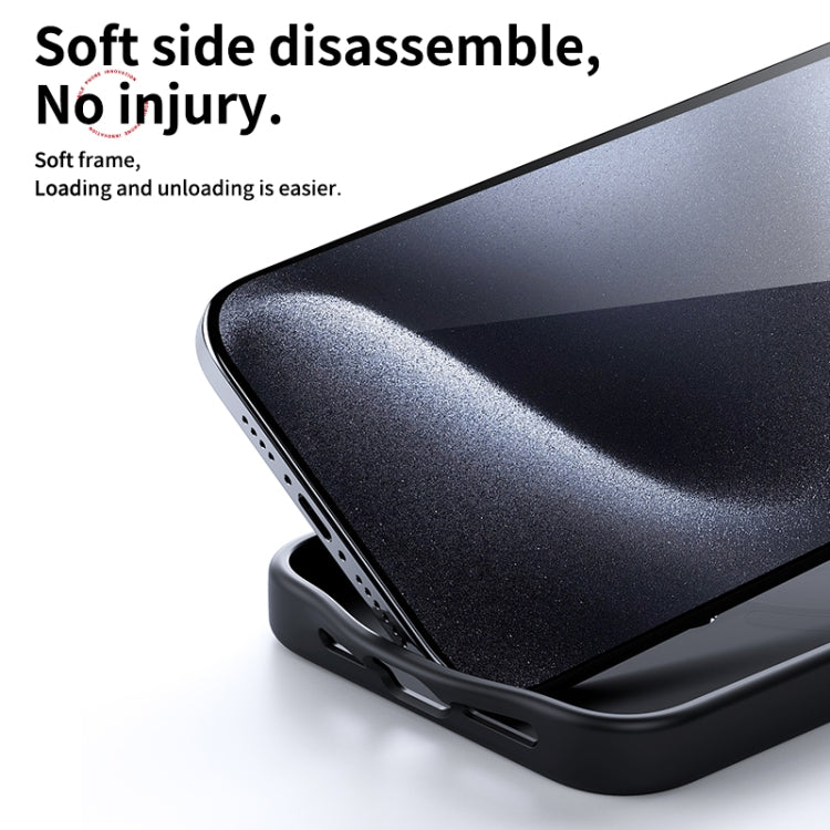 For iPhone 15 Pro Double Ring MagSafe Holder Carbon Fiber Phone Case(Silver) - iPhone 15 Pro Cases by buy2fix | Online Shopping UK | buy2fix
