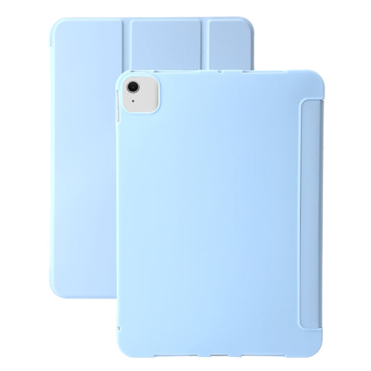 For iPad Air 13 2025 / 2024 Three-fold Holder Flip Tablet Leather Case(Sky Blue) - iPad Air 13 2025 / 2024 Cases by buy2fix | Online Shopping UK | buy2fix