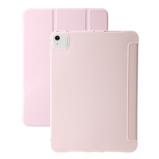 For iPad Air 13 2025 / 2024 Three-fold Holder Flip Tablet Leather Case(Light Pink) - iPad Air 13 2025 / 2024 Cases by buy2fix | Online Shopping UK | buy2fix