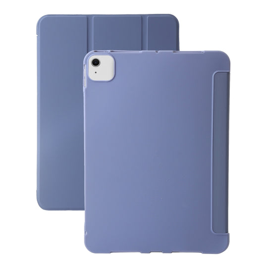 For iPad Air 13 2025 / 2024 Three-fold Holder Flip Tablet Leather Case(Purple) - iPad Air 13 2025 / 2024 Cases by buy2fix | Online Shopping UK | buy2fix