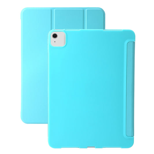 For iPad Air 13 2025 / 2024 Three-fold Holder Flip Tablet Leather Case(Mint Blue) - iPad Air 13 2025 / 2024 Cases by buy2fix | Online Shopping UK | buy2fix