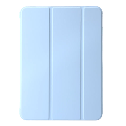 For iPad Air 11 2025 / 2024 Three-fold Holder Flip Tablet Leather Case(Sky Blue) by buy2fix