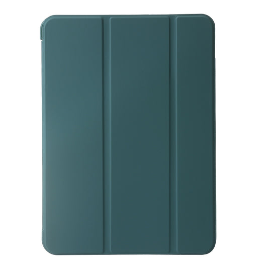 For iPad Air 11 2025 / 2024 Three-fold Holder Flip Tablet Leather Case(Dark Green) by buy2fix