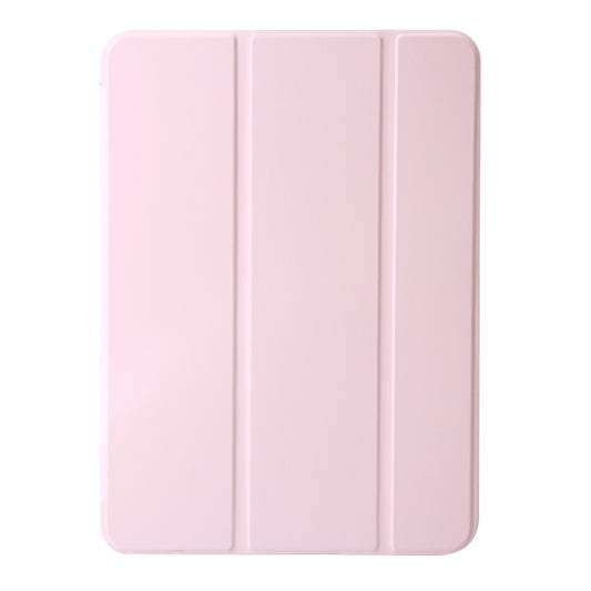 For iPad Pro 11 2025 / 2024 Three-fold Holder Flip Tablet Leather Case(Light Pink) by buy2fix