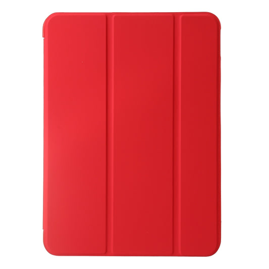 For iPad Pro 11 2025 / 2024 Three-fold Holder Flip Tablet Leather Case(Red) by buy2fix