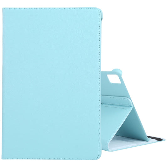 For iPad Air 13 2025 / 2024 360 Degree Rotation Litchi Texture Leather Tablet Case with Holder(Sky Blue) - More iPad Cases by buy2fix | Online Shopping UK | buy2fix