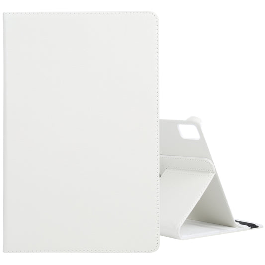 For iPad Air 13 2025 / 2024 360 Degree Rotation Litchi Texture Leather Tablet Case with Holder(White) - More iPad Cases by buy2fix | Online Shopping UK | buy2fix