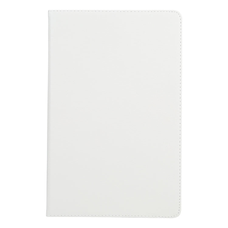 For iPad Air 13 2025 / 2024 360 Degree Rotation Litchi Texture Leather Tablet Case with Holder(White) - More iPad Cases by buy2fix | Online Shopping UK | buy2fix