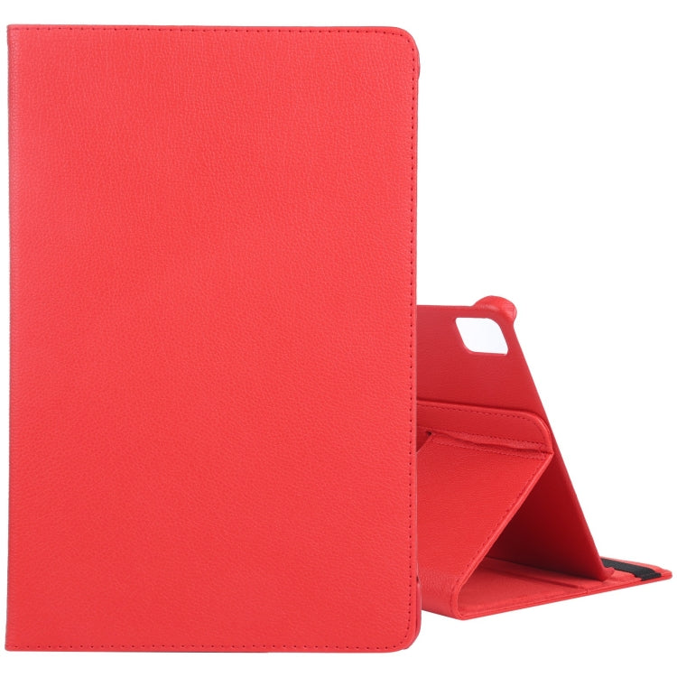 For iPad Air 13 2025 / 2024 360 Degree Rotation Litchi Texture Leather Tablet Case with Holder(Red) - More iPad Cases by buy2fix | Online Shopping UK | buy2fix