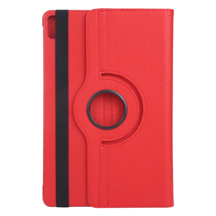 For iPad Air 13 2025 / 2024 360 Degree Rotation Litchi Texture Leather Tablet Case with Holder(Red) - More iPad Cases by buy2fix | Online Shopping UK | buy2fix