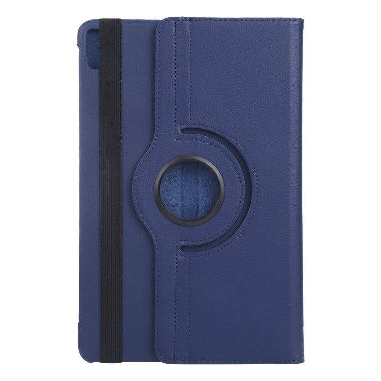 For iPad Air 13 2025 / 2024 360 Degree Rotation Litchi Texture Leather Tablet Case with Holder(Dark Blue) - More iPad Cases by buy2fix | Online Shopping UK | buy2fix