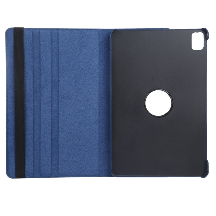 For iPad Air 13 2025 / 2024 360 Degree Rotation Litchi Texture Leather Tablet Case with Holder(Dark Blue) - More iPad Cases by buy2fix | Online Shopping UK | buy2fix