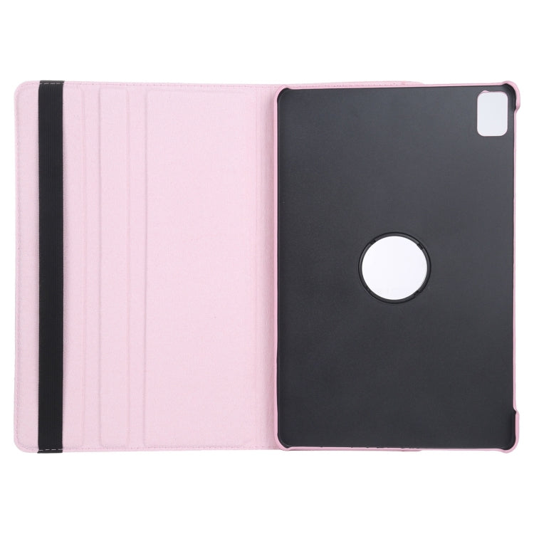 For iPad Air 13 2025 / 2024 360 Degree Rotation Litchi Texture Leather Tablet Case with Holder(Pink) - More iPad Cases by buy2fix | Online Shopping UK | buy2fix