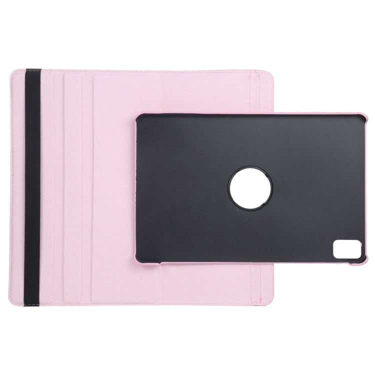 For iPad Air 13 2025 / 2024 360 Degree Rotation Litchi Texture Leather Tablet Case with Holder(Pink) - More iPad Cases by buy2fix | Online Shopping UK | buy2fix
