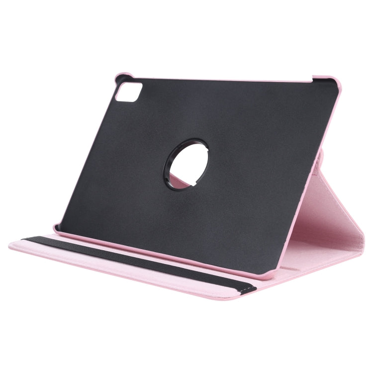For iPad Air 13 2025 / 2024 360 Degree Rotation Litchi Texture Leather Tablet Case with Holder(Pink) - More iPad Cases by buy2fix | Online Shopping UK | buy2fix